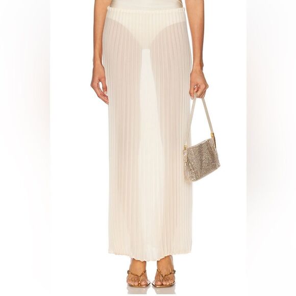Shani Shemer Thora Maxi Skirt Cream Size Large - Picture 2 of 11
